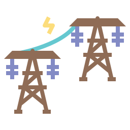 linea elettrica icona