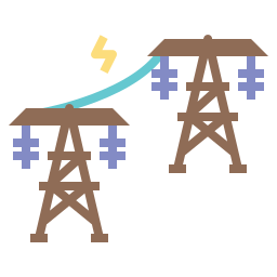 ligne électrique Icône