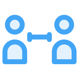 distanciation sociale Icône