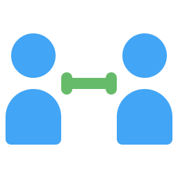 distanciation sociale Icône