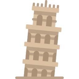 der schiefe turm von pisa icon