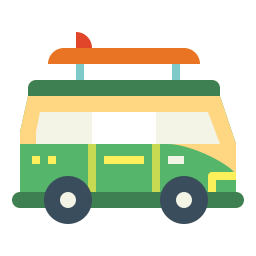 Camper van icon