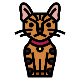 gato toyger icono