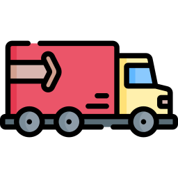 camión en movimiento icono