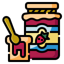 Strawberry jam icon