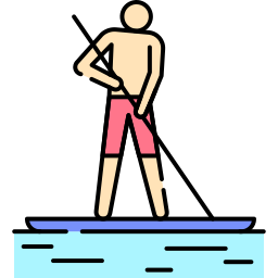 paddle boarding icoon