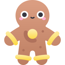 Gingerbread man icon