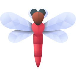 Red dragonfly icon