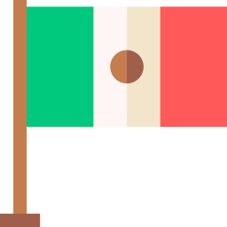 bandera de mexico icono