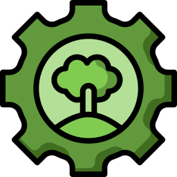 tecnología verde icono