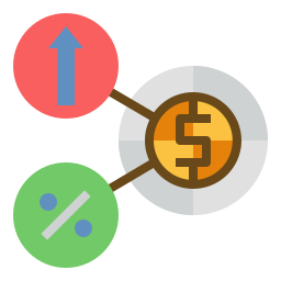 Floating interest rate icon