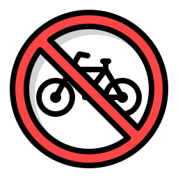 niente bicicletta icona