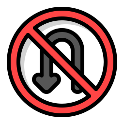 No turn icon