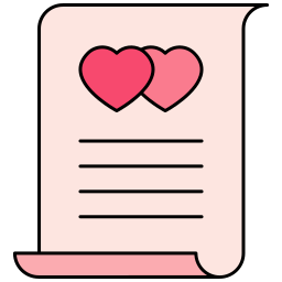 carta de amor icono