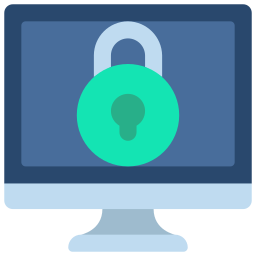 Secure computer icon