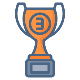 Bronze cup icon