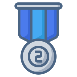 Серебряная медаль иконка