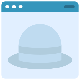 biały kapelusz ikona