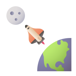 viaje espacial icono