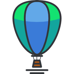 Hot air balloon icon