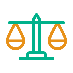 Justice scale icon