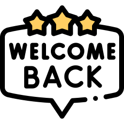 Welcome back icon