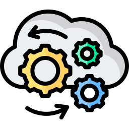 elaborazione cloud icona