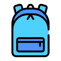 bolsa para la escuela icono