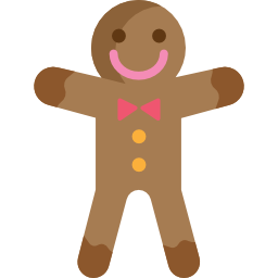 Gingerbread man icon