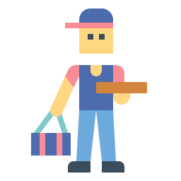 Delivery man icon