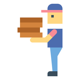 Delivery man icon