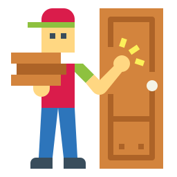 Delivery man icon