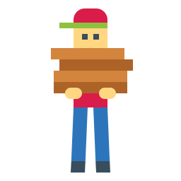 Delivery man icon