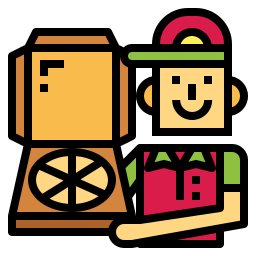 Delivery man icon