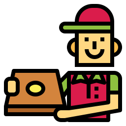 Delivery man icon