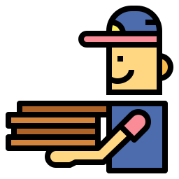 Delivery man icon