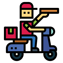 Pizza deliver icon