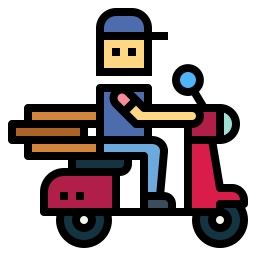 Pizza deliver icon