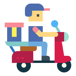 Pizza deliver icon