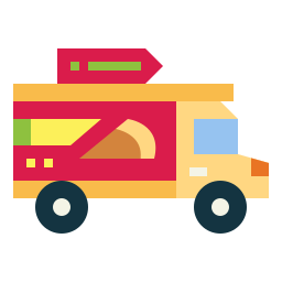 Pizza truck icon