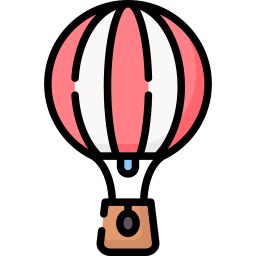 Hot air balloon icon