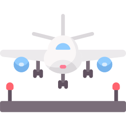atterraggio aereo icona