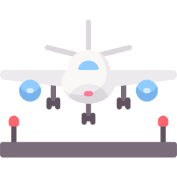 Aeroplane landing icon