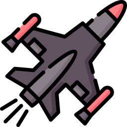 Fighter airplane icon