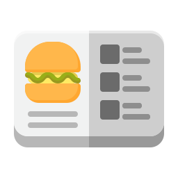 Restaurant menu icon