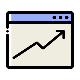 rapport de croissance Icône