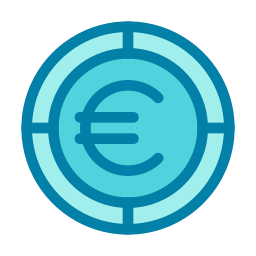 moeda de euro Ícone