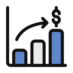 graphique de croissance Icône