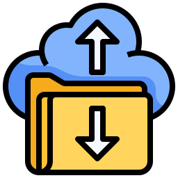 servicio de almacenamiento en la nube icono