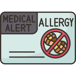 cartão de alergia Ícone